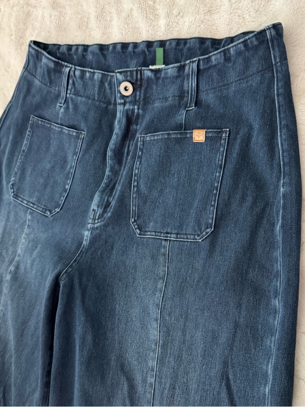 Halara Flex™ High Waisted Pockets Washed Casual Wide Leg Jeans - Picture 6 of 11
